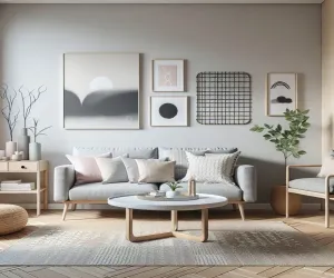 styl skandynawski salon w bloku